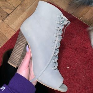 Steve Madden Peep Toe Lace Up Booties